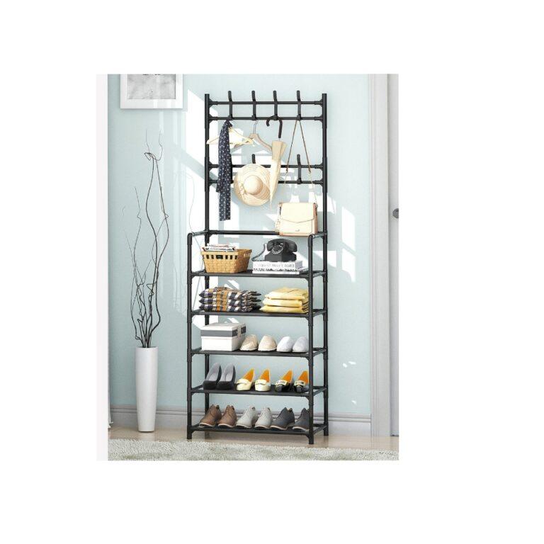 5 Tier 2 IN 1 Cloth Hanger And Shoe Rack Organiser