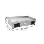 Commercial Electric Flat Top Double Griddle Machine 28.74 Inch