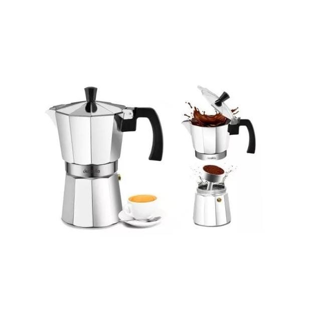 Decakila 9 Cups Moka Pot Espresso Coffee Maker | KMCF025M | 450ML with Anti-Drip Spout