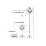 Portable Folding USB Rechargeable Fan - White