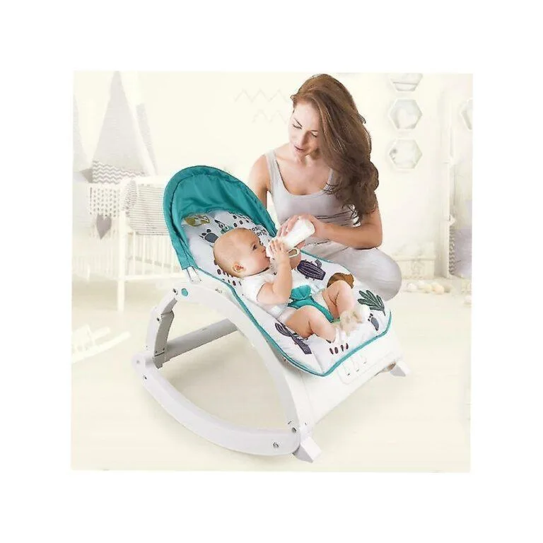 Infant to Toddler Music Portable Baby Rocker Chair - Blue