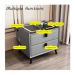 Smart Bedside Table with Wireless Charging Station with Bluetooth Speaker