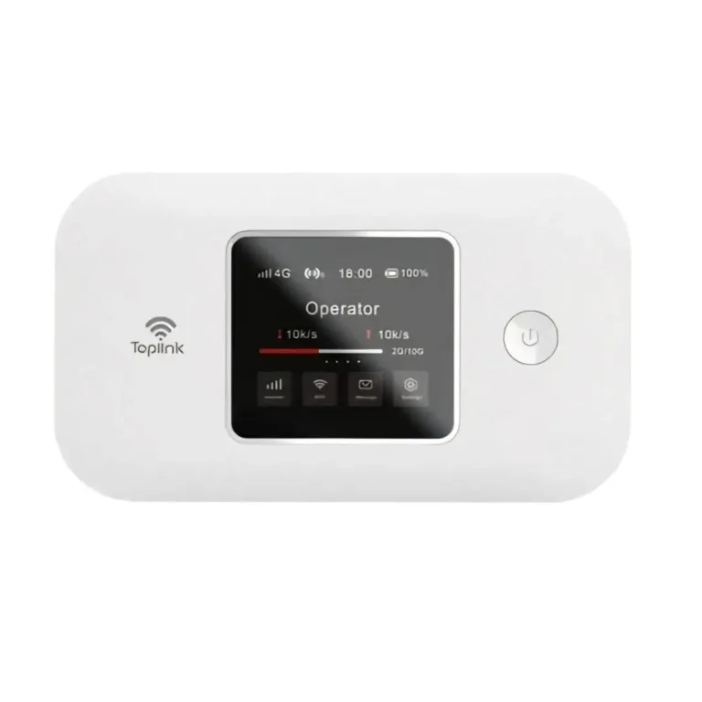 Toplink MR57 Ultra 4G Pocket Mobile Wi-Fi 6 Router With 4600mAh Battery LTE Cat4, Connects Up 12 Users, 300Mbps Wireless - White