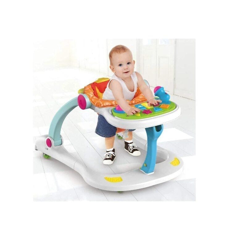 Baby Walker With Toy Tray 4 In 1 Anti Rollover Trolley Baby Music Educational Toy Walker Learning Walker For Toddlers And Infants