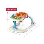 Baby Walker With Toy Tray 4 In 1 Anti Rollover Trolley Baby Music Educational Toy Walker Learning Walker For Toddlers And Infants