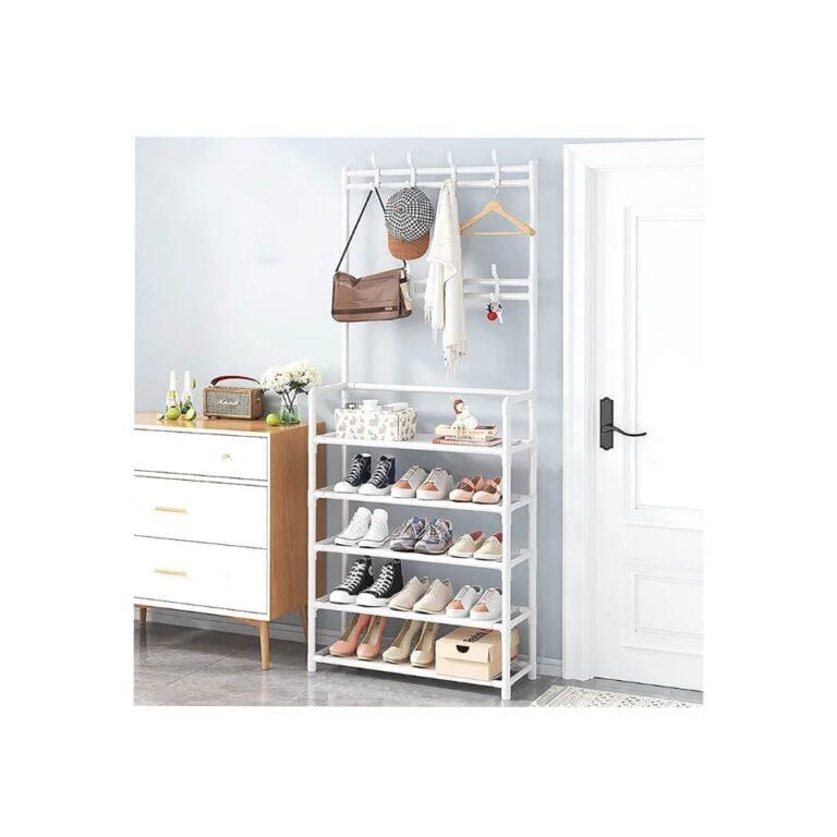 Simple Cloth Hanger and Shoe Rack Organiser