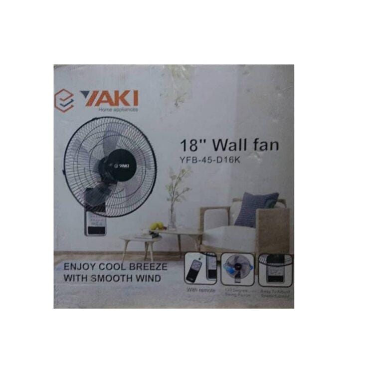 Yaki 18 Inch Wall Fan With Remote Control YFB-45-D16K