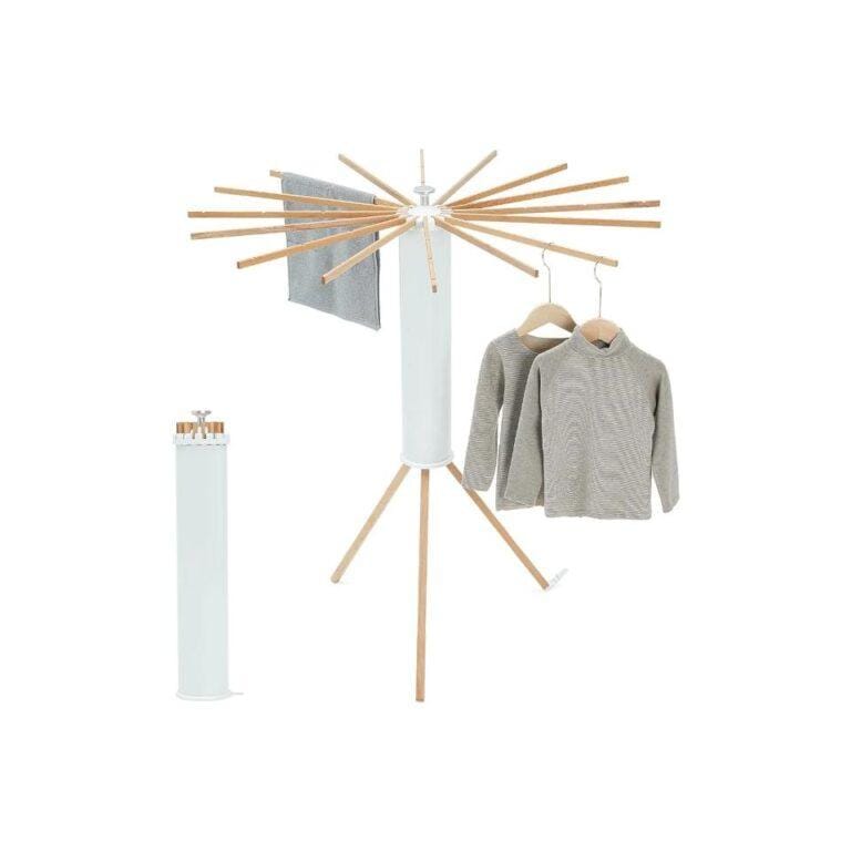 Tripod Cloth Drying Rack, Foldable Tripod Drying Rack, Wooden Folding Collapsible Indoor Drying Rack