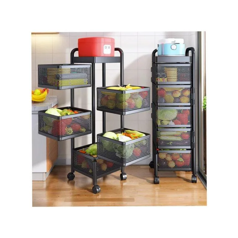 Professional 5 Tier Rotating Kitchen Storage Rack Organizer