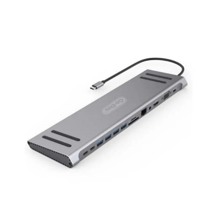 Go Des GD-9120 14-in-1 USB-C Hub Multi function Docking Station