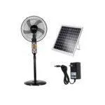 16 Inch Rechargeable Solar Stand Fan With Remote Control, Solar Panel and Charger Full Set