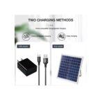 16 Inch Rechargeable Solar Stand Fan With Remote Control, Solar Panel and Charger Full Set