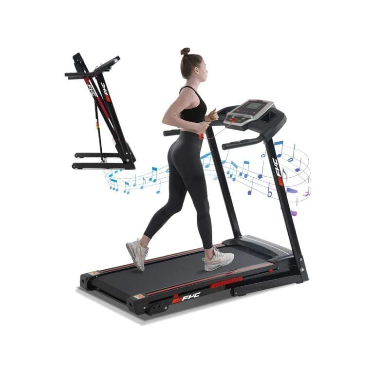 FYC Electric 3.5Hp Folding Treadmill with Bluetooth, 17" Wide 150kgs Max