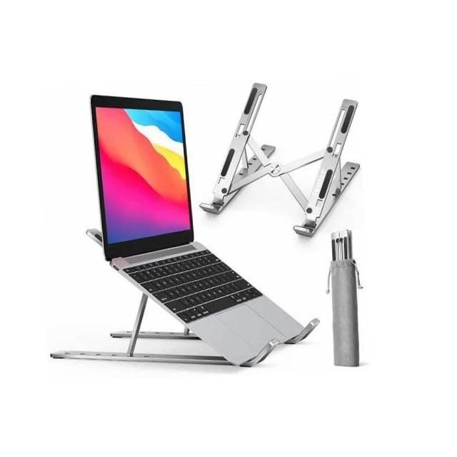 Aluminum Alloy Metal Adjustable Laptop Stand for Macbook/Laptops/Tab 10 to 17 Inch