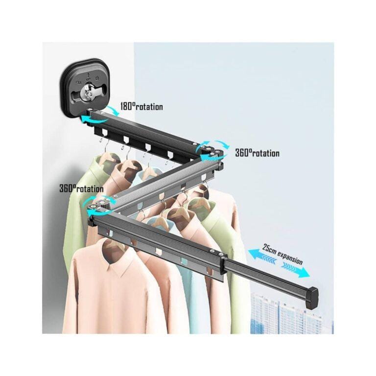 Retractable Wall-Mounted Clothes Drying Rack