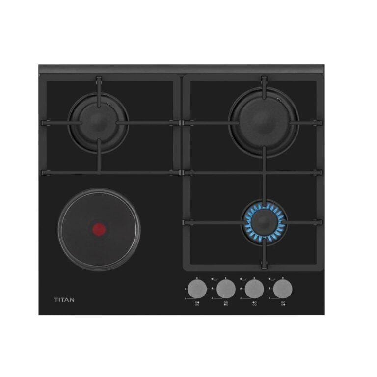 Titan 60cm Built-In Hob 3 Gas + 1 Electric Plate, TN-BIH6310BA