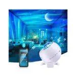 Rechargeable Galaxy Projector – Northern Lights LED Night Light with Moon & Starry Sky Projection