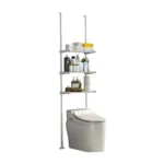 Adjustable 3-Tier Carbon Steel Over-the-Toilet Storage Rack