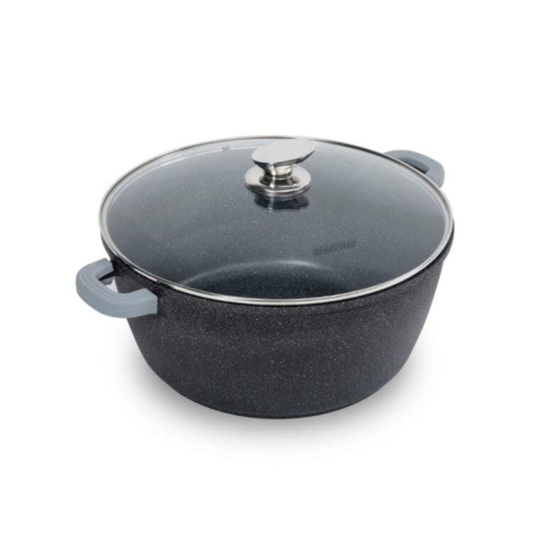 Homeway 40cm Marble Casserole Cooking Pot – Die Cast Aluminium HW3473