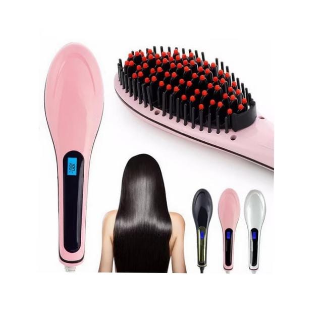 Fast Hair Straightener Brush with LCD Display 29W