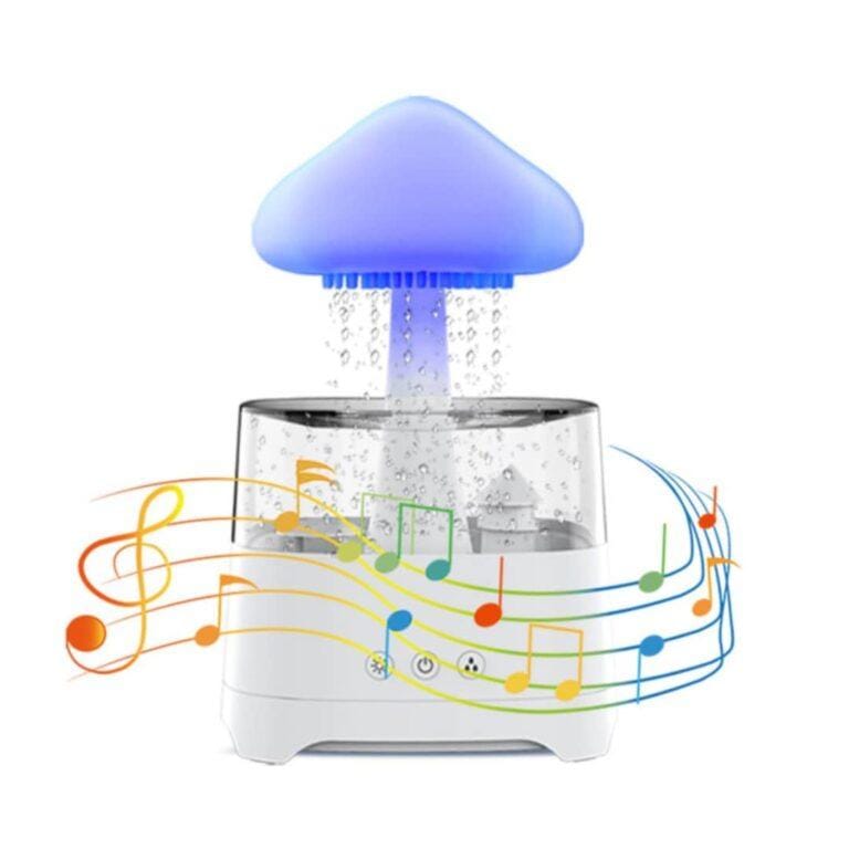 Mushroom Lamp Rain Cloud Humidifier Diffuser with Bluetooth Speaker  & Remote Control