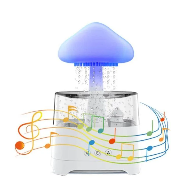 Mushroom Lamp Rain Cloud Humidifier Diffuser with Bluetooth Speaker  & Remote Control