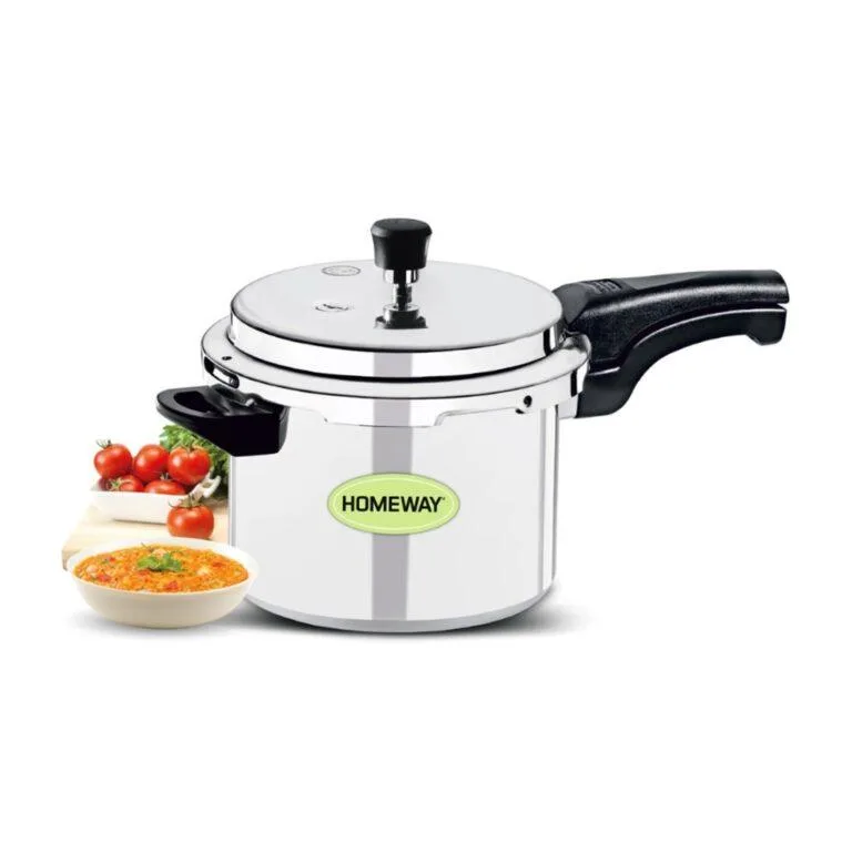 Homeway HW6606 10L Indian Pressure Cooker with Induction Bottom – Silver