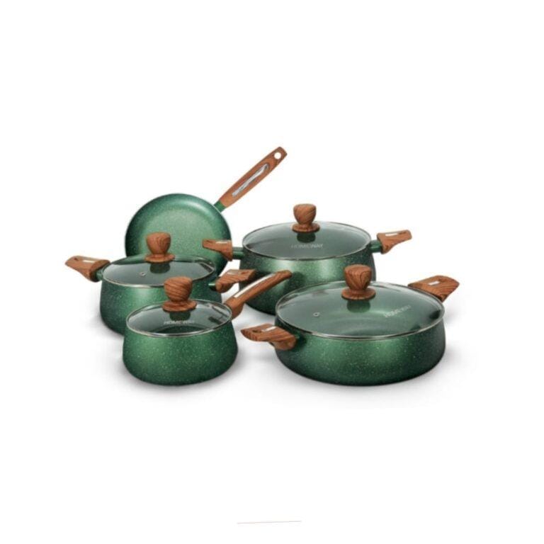 Homeway 9Pcs Marble Cookware Set Marbella Series HW3691
