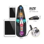 HUANZHAN 4-in-1 Car Vacuum Cleaner with Tire Inflator, Pressure Gauge, and Floodlight – DC 12V, 106W