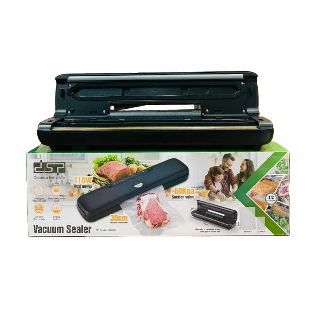 DSP Vacuum Sealer 110W KD2033 – Dry & Moist Modes, -60Kpa Suction