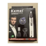 Kemei KM-6651 3-in-1 Rechargeable Grooming Kit for Men – Nose, Ear & Beard Trimmer