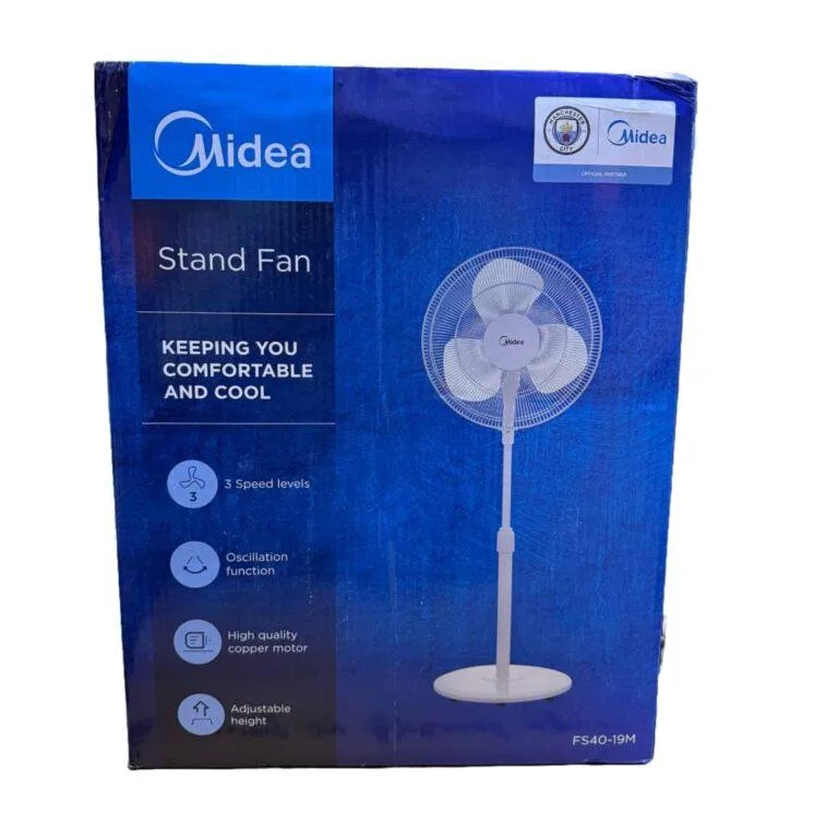 Midea FS40-19M 16” 40W Adjustable Stand Fan with 3 Speeds