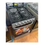Midea Cooker 50x60cm 3 Gas + 1 Electric Plate with Electric Oven – Stainless Steel
