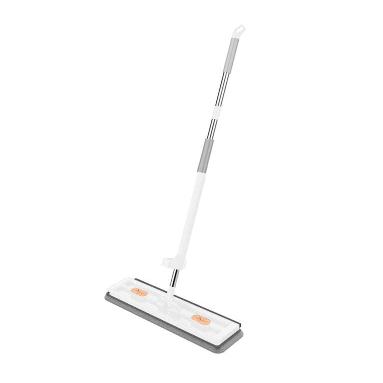 42CM Hand-free Mop, Large Flat Mop with 360° Rotation, Stainless Steel Handle