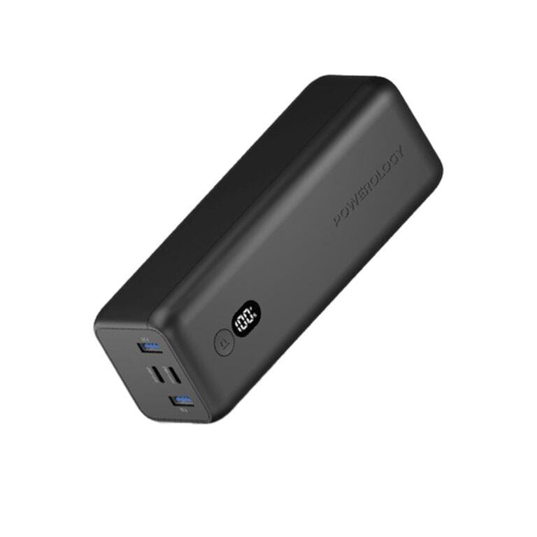 Powerology Onyx 30000mAh Dual USB-C Power Bank – 100W PD PP020