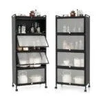80cm Wide 5-Tier Kitchen Storage Rack Organizer
