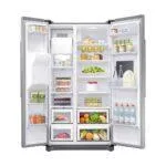 Samsung 720L / 501L Net Side-by-Side Refrigerator with Water & Ice Dispenser – Silver, RS50N3913SA