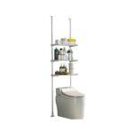 Adjustable 3-Tier Carbon Steel Over-the-Toilet Storage Rack