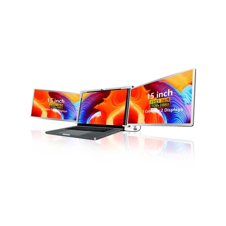 15-Inch Laptop Extender Monitor Tri-Screen Display Monitor