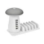1pcs Mushroom Charging Station – LED Lamp with 5 USB Ports