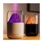 Crack Volcano Air Humidifier & Aroma Diffuser – USB Powered, Flame Light Effect, Cool Mist, Silent Operation