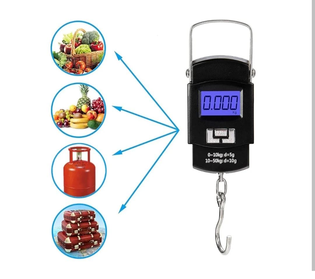 Digital Hook Fishing Scale, 50KG 10G Portable Hanging Weight Scale ...