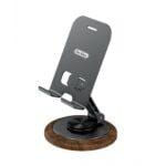 Go-Des GD-HD372 Foldable Desktop Stand – 360° Adjustable Phone & Tablet Holder with Aluminum Base and Charging Access (5–14")