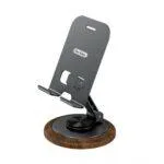 Go-Des GD-HD372 Foldable Desktop Stand – 360° Adjustable Phone & Tablet Holder with Aluminum Base and Charging Access (5–14")