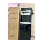 Golden Tech GT-880 Standing Water Dispenser – 3-Tap Compressor Cooling, Storage Cabinet, Black with Silver