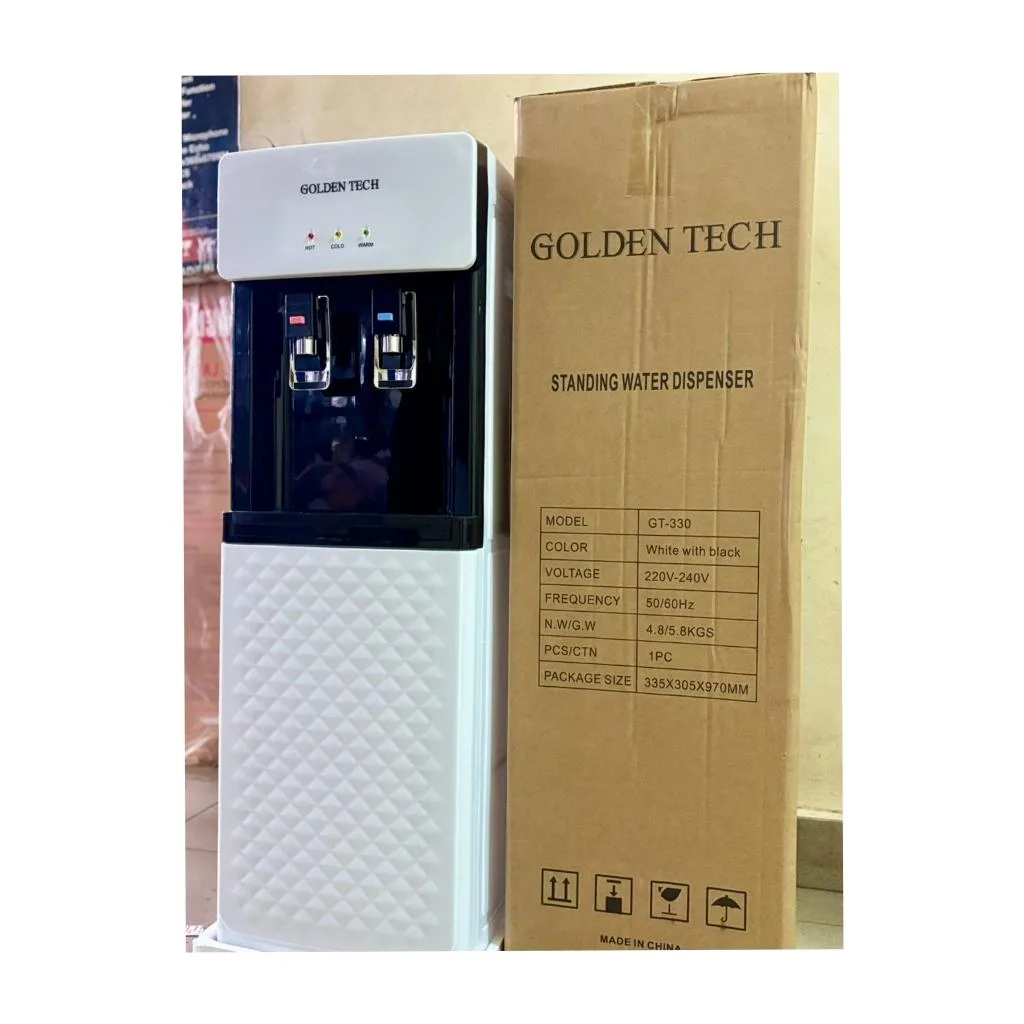 Golden Tech GT-330 Standing Water Dispenser – 2 Taps, Hot & Warm, No Compressor