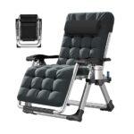 Zero-Gravity Recliner Chair – Heavy-Duty 440 lb Folding Lounge with Removable Cushion, Headrest & Side Tray