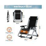 Zero-Gravity Recliner Chair – Heavy-Duty 440 lb Folding Lounge with Removable Cushion, Headrest & Side Tray