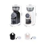 Electric Coffee Grinder with Touchscreen & 25 Grind Settings - 250grams