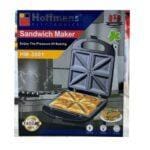 Hoffmans HM-3001 4-Slice Sandwich Maker – 1400W, Non-Stick Plates, LED Indicator